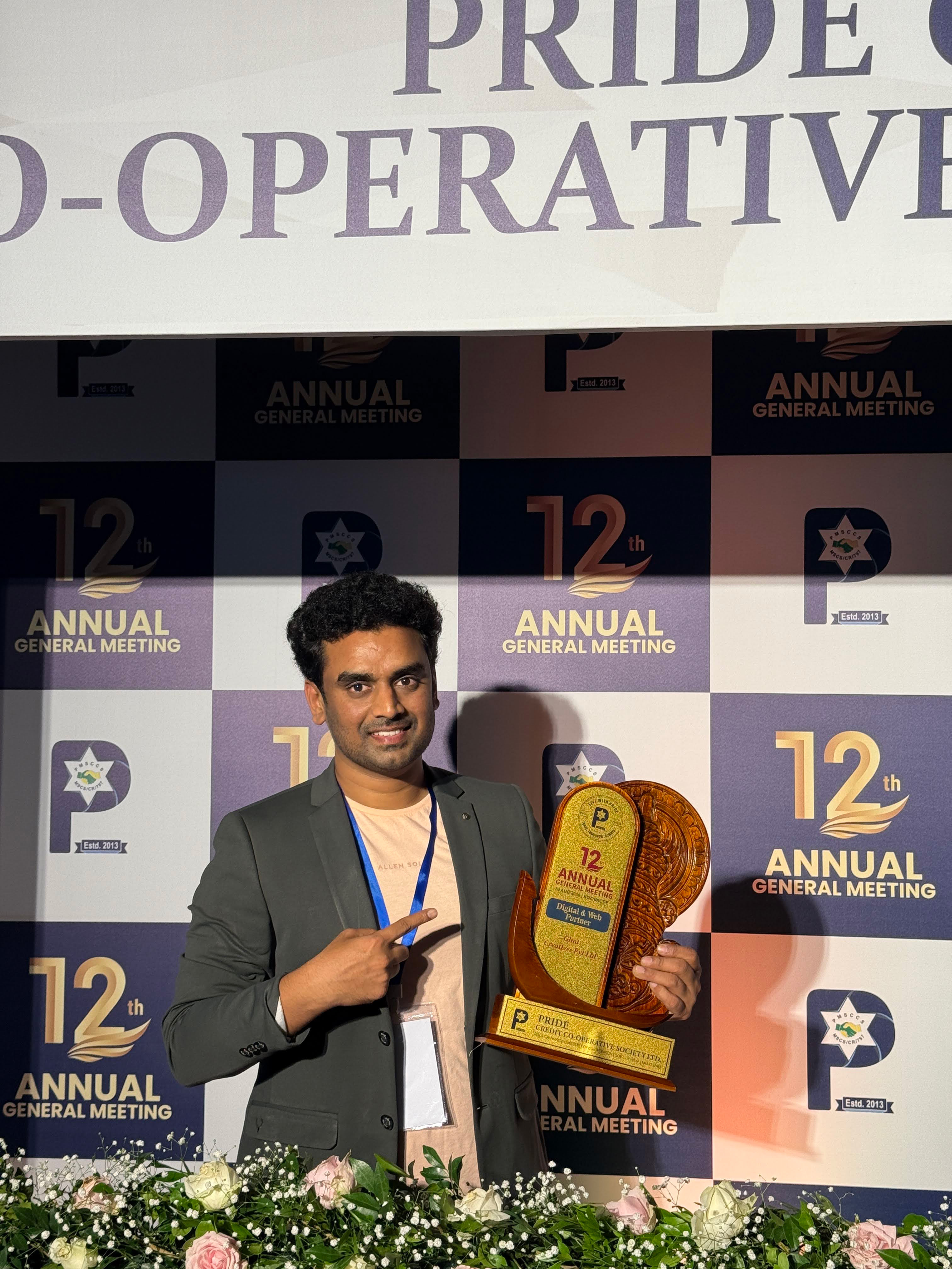 Best Digital and Web Services Award from Pride Credit Co-Operative Society 12th AGM Kerala 2025