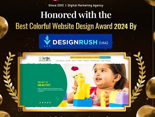 Indlas Child Guidance Clinic. Glint Creatives website featured by DesignRush USA for Best Colourful Web Designs