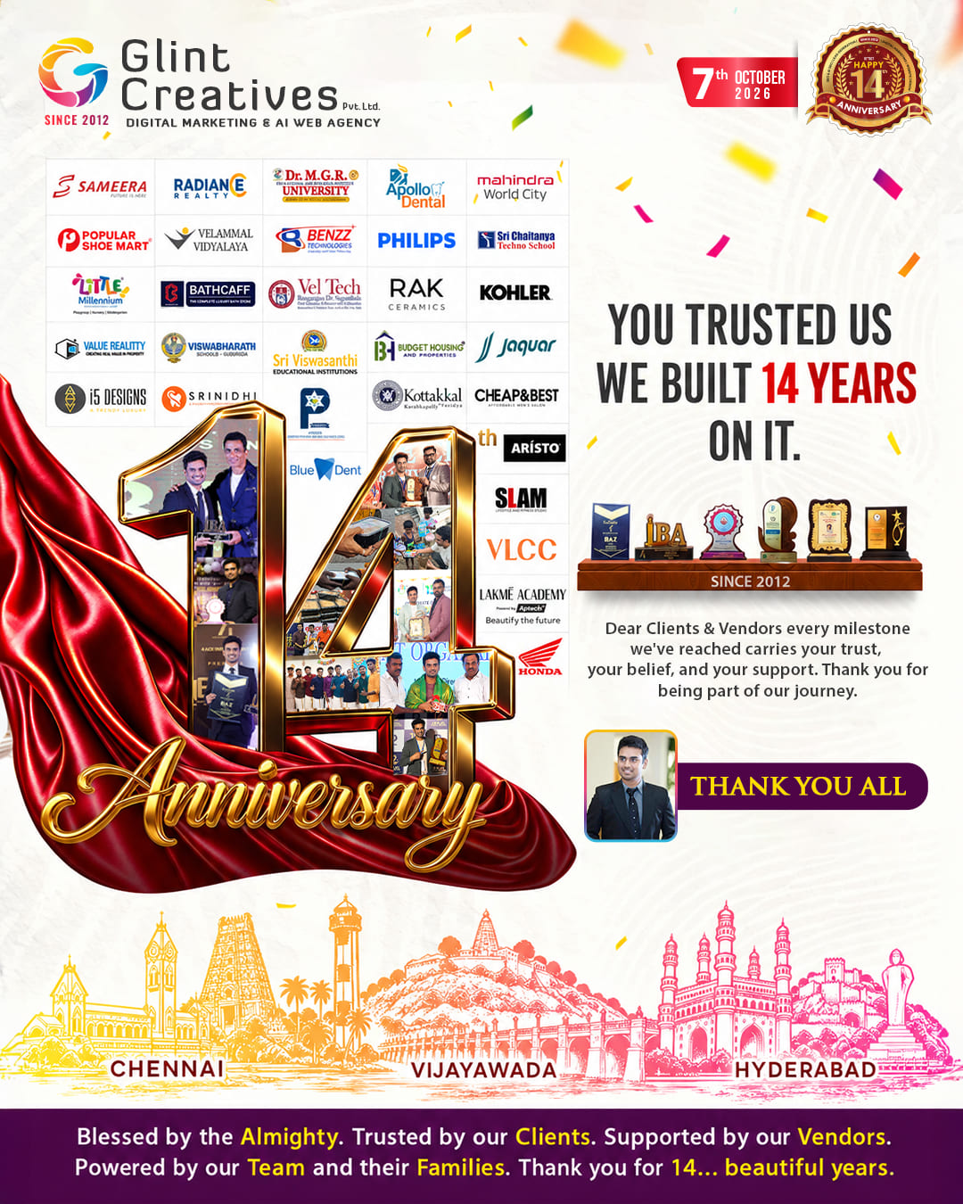 Glint Creatives Celebrating its 14th anniversery